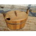 Sauna oak whisk bucket 10L to 30L with a lid