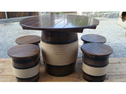 Комплект меблів з дубу (стіл + 4 стільці)